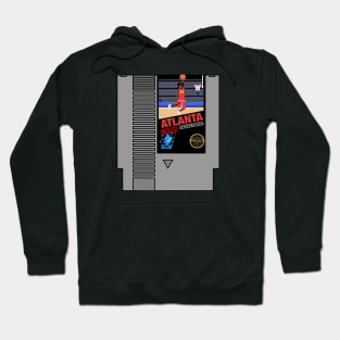 Atlanta Basketball 8 bit pixel art cartridge design Hoodie